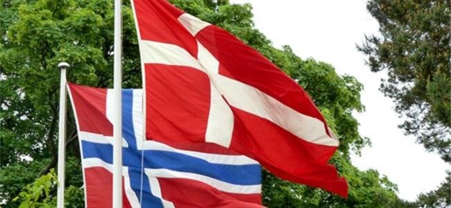 Dansk og norsk flagg foto norge.dk