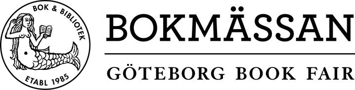 Bokmassan logo liggande svart