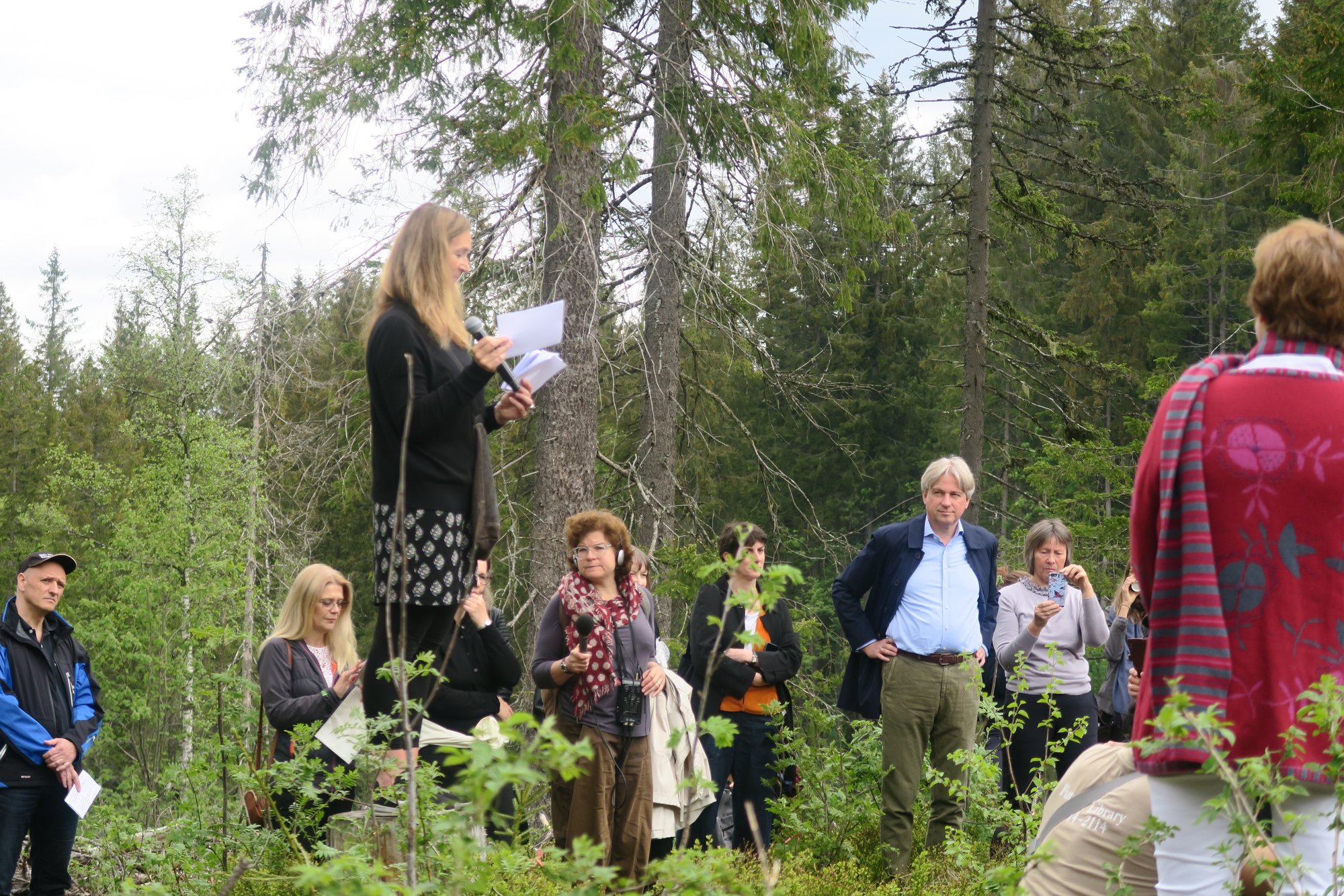 The Future Library event in Oslo. Juergen Boos to the right.