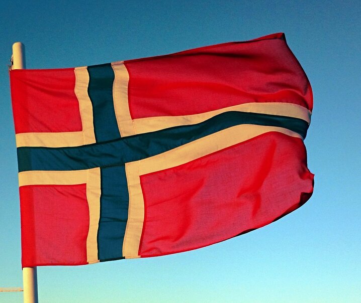 Norsk flagg cut foto per øystein roland